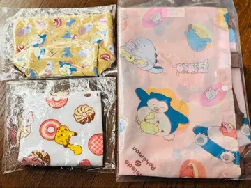 포켓몬 3종 세트 (파우치, 타월 손수건, 에코백)