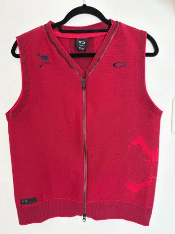 OAKLEY 오클리 지퍼 베스트 레드 계열 L 새상품급