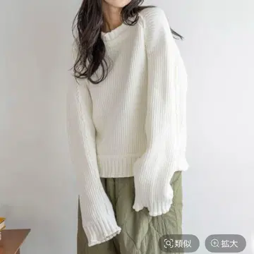 LOWRYS FARM 화이트 니트 [ LS ]