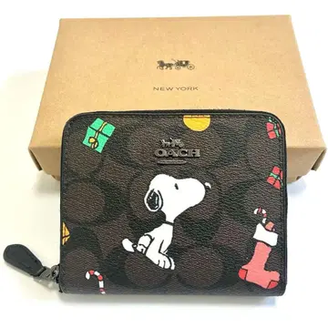미사용 스누피 지갑 크리스마스 디자인