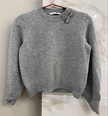 아나이 울 캐시미어 리본 비쥬 풀오버 비쥬 니트