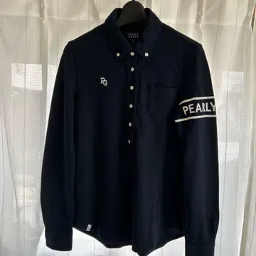 PEARLY 네이비 긴팔 피케 셔츠