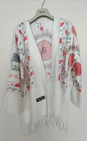 꽃무늬 자수 가디건 숄 방한 겉옷 아시안 에스닉 우즈베키스탄