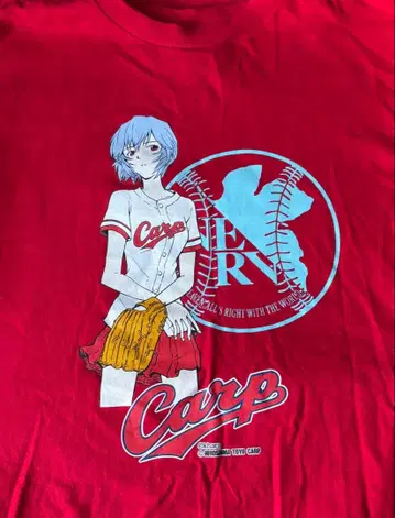 Carp 에반게리온 콜라보 T셔츠 M 3종 세트