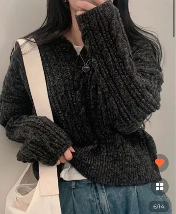 멜란지 트위스트 컬러 버튼 니트 - 10 color 가을 옷