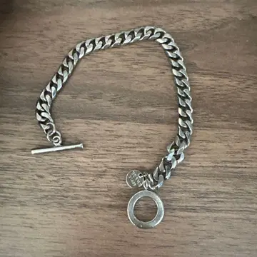 BEAMS HEART 실버 체인 팔찌