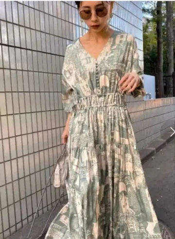 AMERI Vintage TOWN VOLUME GATHER DRESS