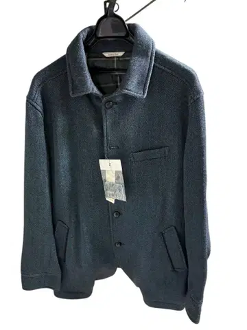 다크 블루 버튼업 자켓