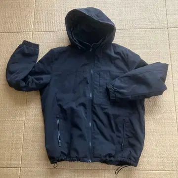 H&M 후드 부착 블랙 점퍼