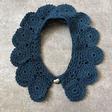 45R 레이스 탈부착 카라 파랑 네이비 인디고 네이비 나염 쉘 버튼