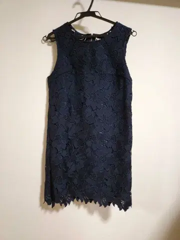 네이비 레이스 원피스