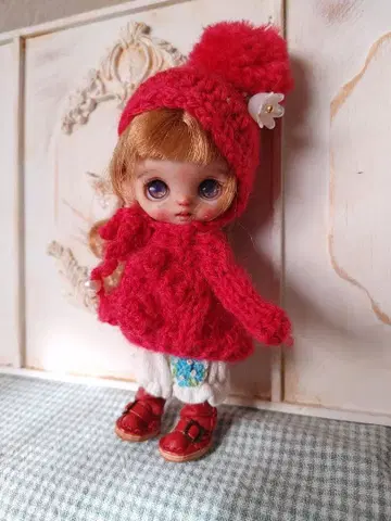 미니 브라이스 아웃핏 미니 브라이스 니트 원피스 니트 모자 팬츠