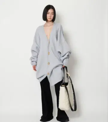 HARUNOBUMURATA 오버 사이즈 가디건 아이스 그레이