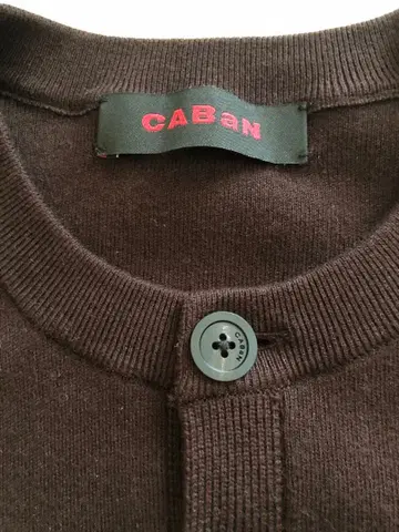 CABaN 코튼 캐시미어 가디건 M 다크 브라운