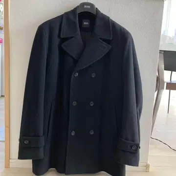 Hugo Boss 캐시미어 피코트 네이비 52 사이즈