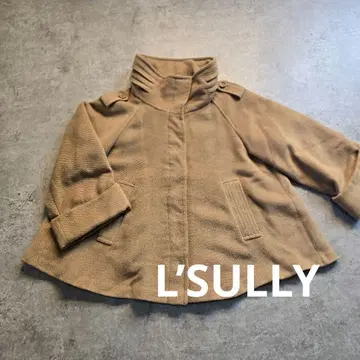 L'SULLY 루스리 스탠드 카라 A라인 숏코트 38 (M)