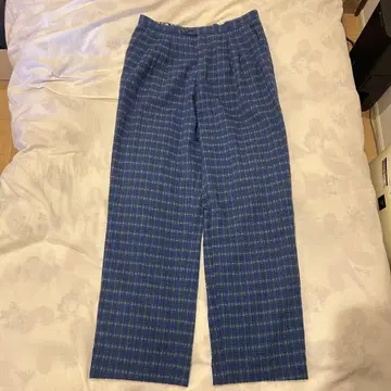 프랑스제 3턱 마드라스 체크 슬랙스