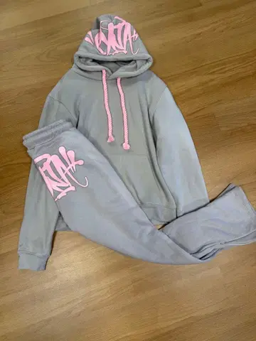 시나월드 셋업 그레이 x 핑크 M 사이즈