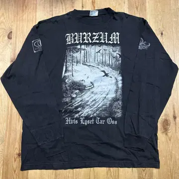 90s 빈티지 BURZUM 긴팔 티셔츠 블랙 롱티