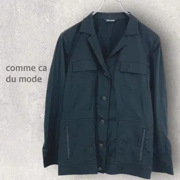 [ 꼼사데모드 ] 블랙 자켓 옷깃 달린 캐주얼 심플 아우터