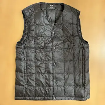 미사용! 블랙 퀼팅 베스트 S 남성용 UNIQLO 유니클로