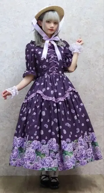 axes femme Chalmiere 하이드레인지아 원피스 (퍼플)