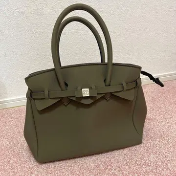 SAVE MY BAG 올리브 그린 토트백
