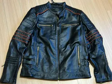 스컬 자수 가죽 자켓 새상품