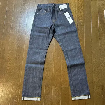 +J 셀비지 스트레이트 청바지 27 사이즈 다크 데님