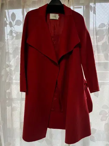 AIZHIYI 레드 롱 코트