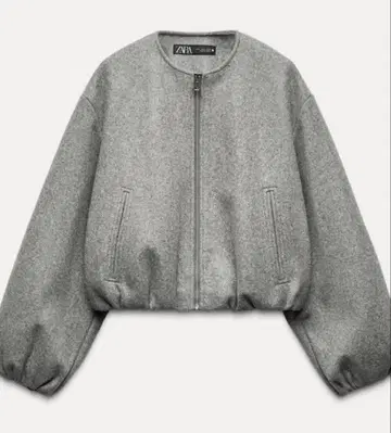 새상품급 [ ZARA ] 소프트 스트레치 트리밍 봄버 자켓 M