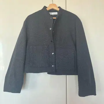 ZARA 소프트 봄버 자켓 다크 그레이