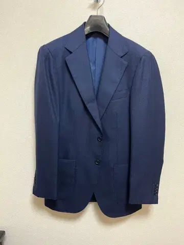 BEAMS 네이비 테일러드 자켓