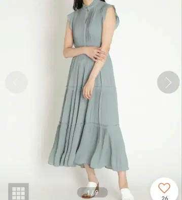 SNIDEL 티어드 원피스 라이트 블루