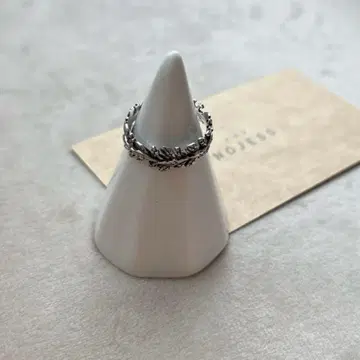 노제스 실버 잎 모티브 반지