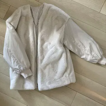 GRL 퍼 콤비 블루종 아우터