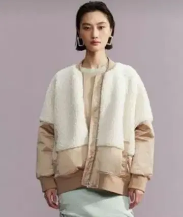 H&M 다운 테디 플라이트 자켓 보아 자켓 XS 사이즈