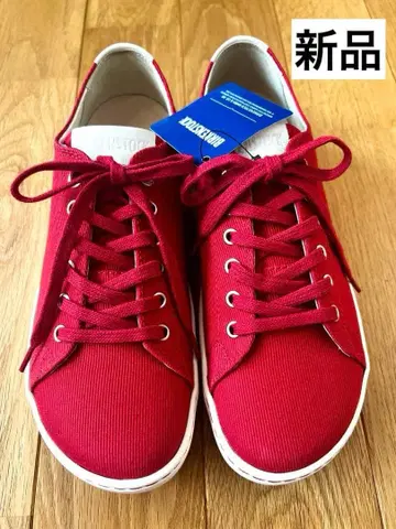 버켄스탁 캔버스 스니커즈 24.5cm 빨간색 미사용 새상품