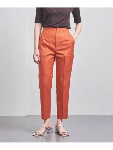 유나이티드 애로우즈 샤이니 드라이 슬림 팬츠 오렌지 사이즈 38