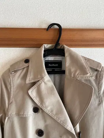 HustHust 베이지 트렌치코트 코트