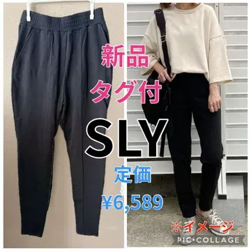 새상품 SLY 스웨트 팬츠 면 100% 코튼 조거 팬츠 블랙 마우지