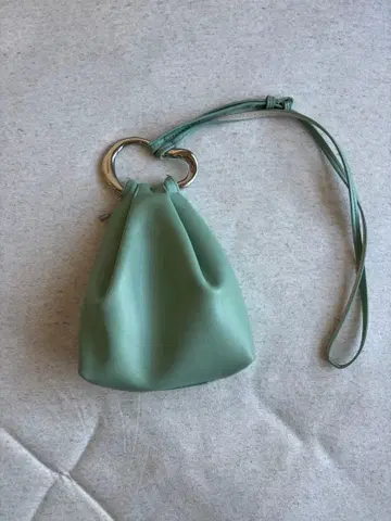민트 그린 드로우 스트링 백
