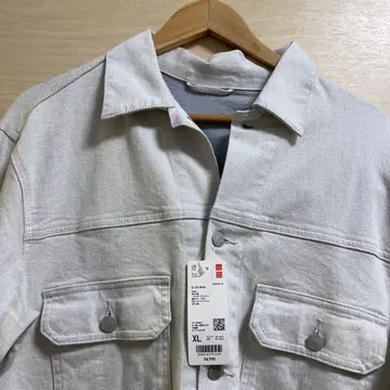 화이트 데님 자켓 XL 유니클로 UNIQLO 남성용