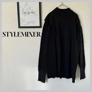 스타일믹서 레이어드 니트 / 블랙 블랙 심플 프리 사이즈