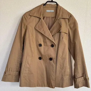 베이지 더블 브레스트 테일러드 자켓