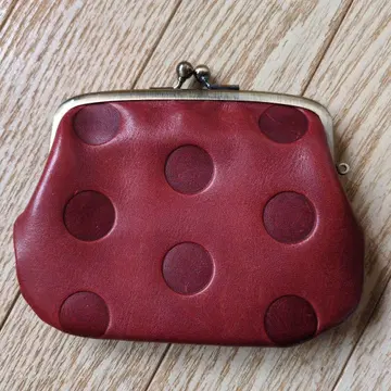 KAMIT 빨간색 도트 무늬 코인 케이스
