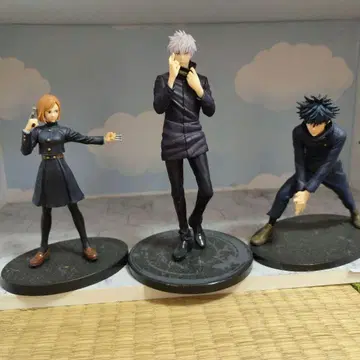 주술회전 피규어 3체와 코믹스 1~15권 세트