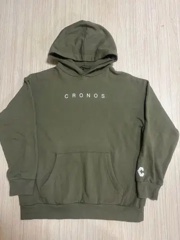 CRONOS 올리브 후드 부착 후드티