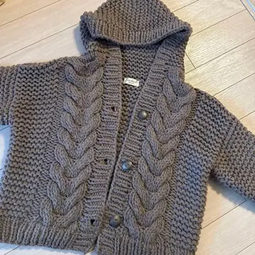 sandless moon 케이블 니트 가디건