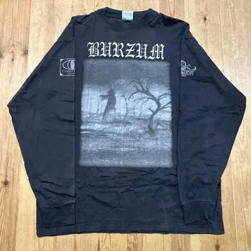 90s 빈티지 BURZUM 긴팔 티셔츠 블랙 롱티